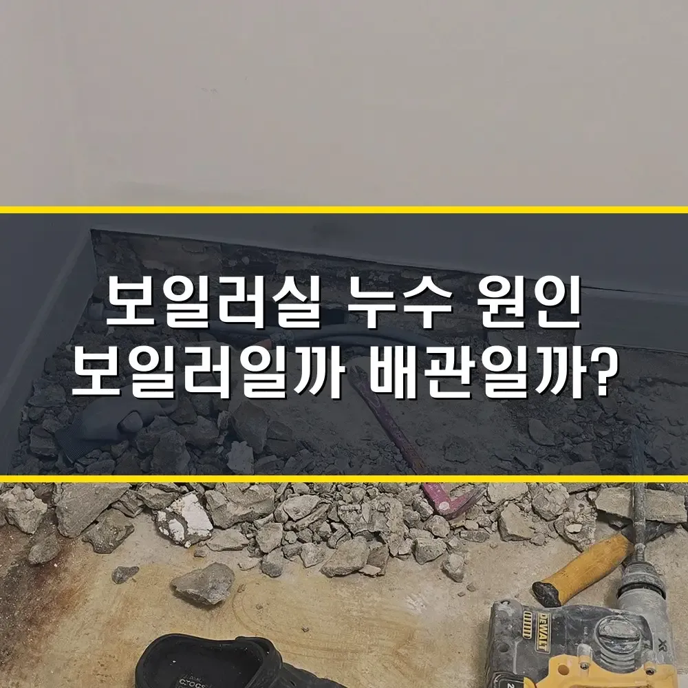 보일러실 누수 원인 (보일러에서 샐까, 배관에서 샐까?) 물이 고이는 위치로 비교하는 점검 기준