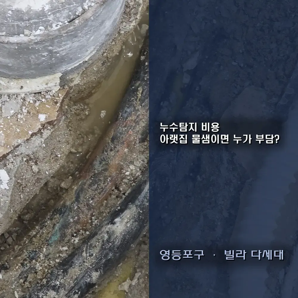영등포구 누수탐지 비용, 아파트·빌라·다세대는 얼마일까? 아랫집 물샘이면 누가 부담할까