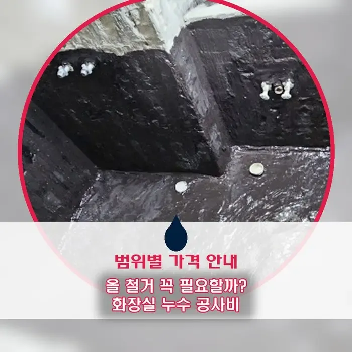 화장실 누수 공사 비용, 올 철거가 필요할까 바닥 방수 범위별 가격